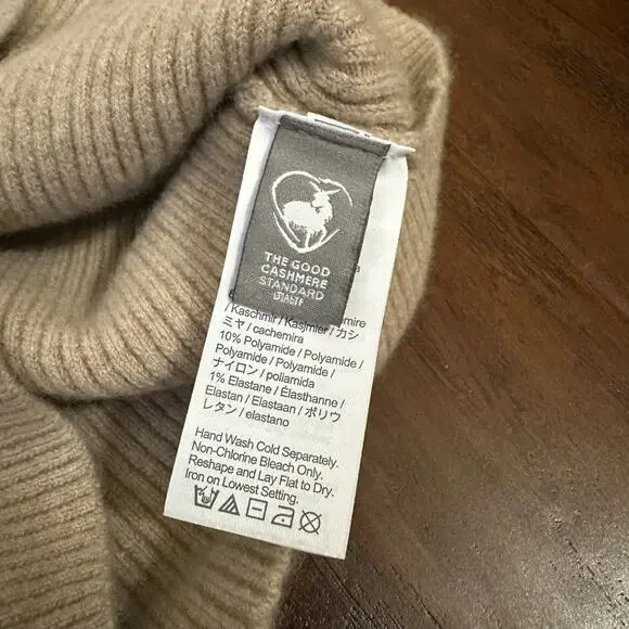 J.CREW Cropped Sweater Tank Tan Cashmere Blend Pullover Ribbed Knit - Picture 8 of 11